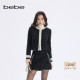 款 bebe2025秋冬新款 女士小香风经典 复古粗花呢外套440308