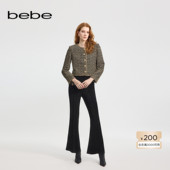 bebe冬季 411012 长裤 系列女士气质修身 休闲链条缀饰宽腰西装