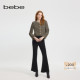 bebe冬季 411012 长裤 系列女士气质修身 休闲链条缀饰宽腰西装
