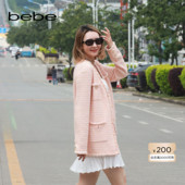 bebe秋季 系列女士手工麻花缀饰针织开衫 330617