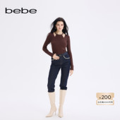 411012 女士摩登千金风牛仔裤 博主同款 bebe2025秋冬新款