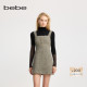 bebe冬季 女士含羊毛短款 英伦仿粗花呢小香风连衣裙450010