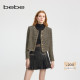 bebe冬季 女士混纺黑金小香风粗花呢短款 夹克外套440319