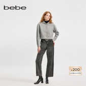 bebe冬季 系列女士气质深灰色烫仿钻牛仔裤 411005