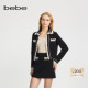 针织开衫 bebe冬季 女士含羊毛翻领宽松优雅时尚 430604