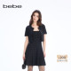 新款 女士经典 黑圆领波点短袖 bebe2026春季 针织开衫 130601