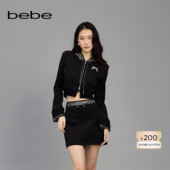 bebe春夏女士气质闪片缀饰针织运动卫衣外套140501