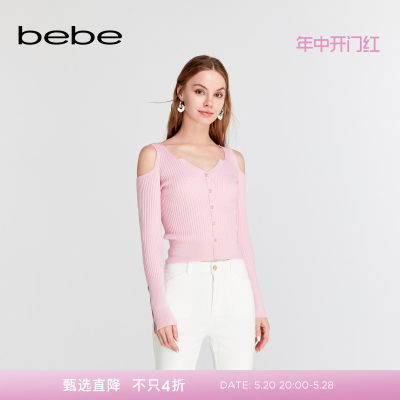 bebe春夏新品女士针织上衣