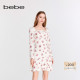 bebe春夏系列女士碎花短款 长袖 连衣裙150022