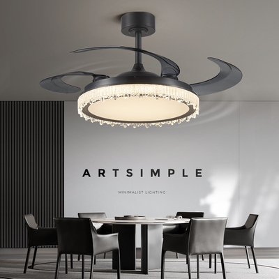 餐厅风扇灯2025新款一体吊灯现代
