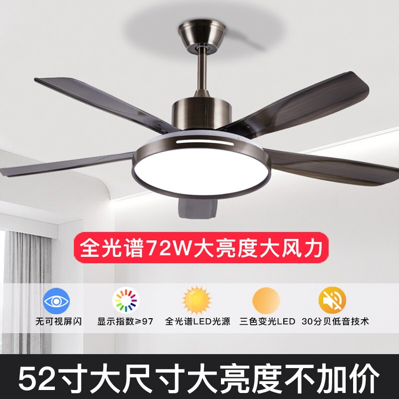 风扇灯2025新款复古吊扇灯餐厅客
