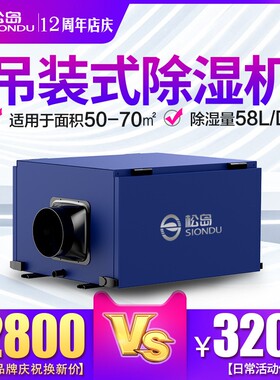 松岛吊顶除湿机家用地下室工业管