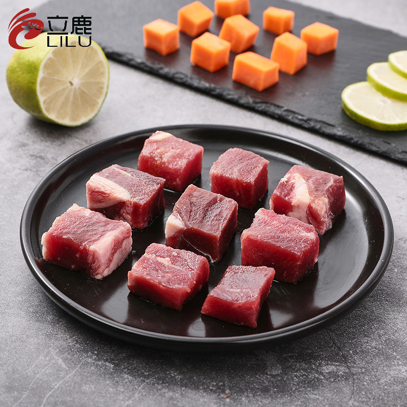 立鹿新鲜3斤煲汤烧烤鹿肉粒顺丰包邮新鲜真空包装冷冻吉林生鲜鹿