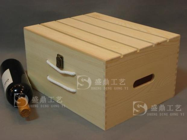 六支装红酒木箱6瓶装木盒六瓶装松木酒箱实木红酒包装箱订做酒盒