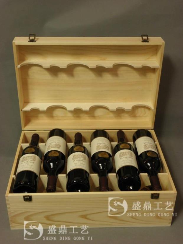 十二支装红酒木箱12瓶装红酒木盒十二瓶装松木酒箱订做葡萄酒包装
