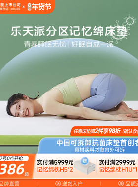 8H学生宿舍床垫单人护脊软硬两用分区记忆绵垫子乐天派