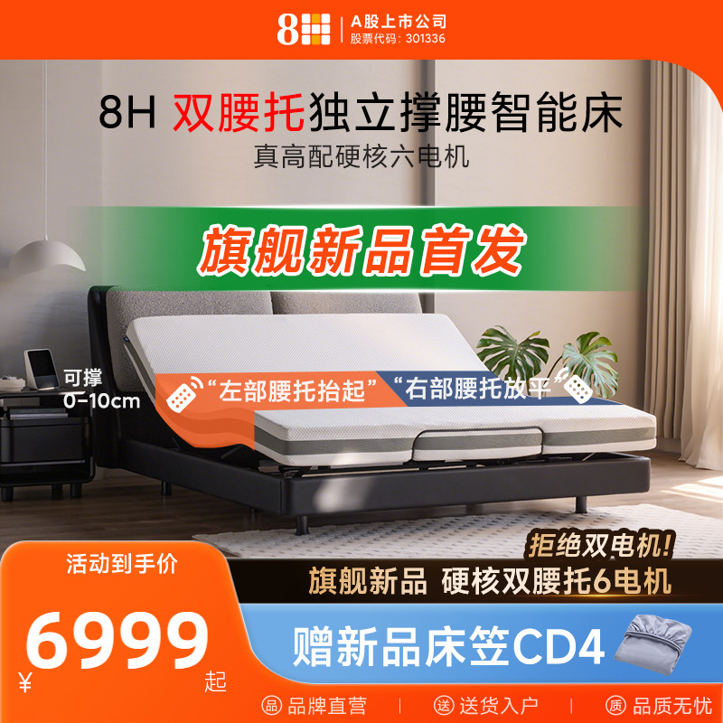 【新品】8H雙撐腰電動智能床多功能自動升降主臥床已接入米家APP