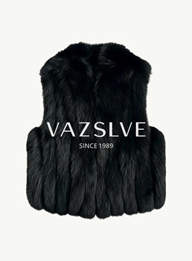【VAZSLVE/全新奢品】贵气立领狐狸毛皮草马甲外套  CWPC-9603