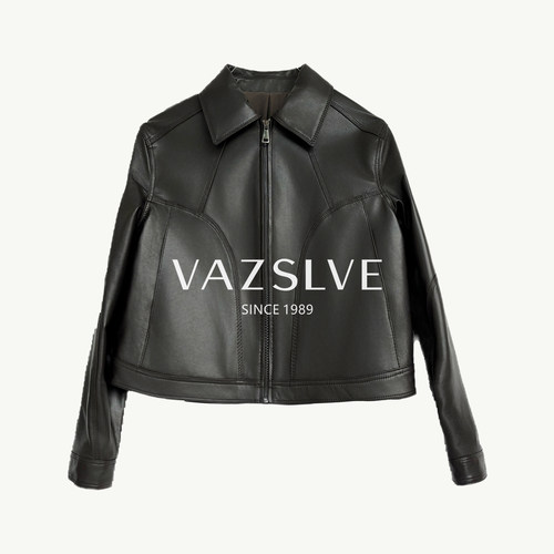 【VAZSLVE/全新奢品】2026新款绵羊皮小立领皮衣外套 SYPC-0211
