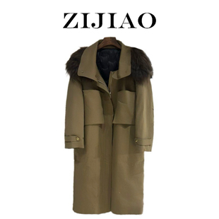 外套 1原创设计师狐狸毛大围脖鹅绒服冬装 251003 妮妮推荐