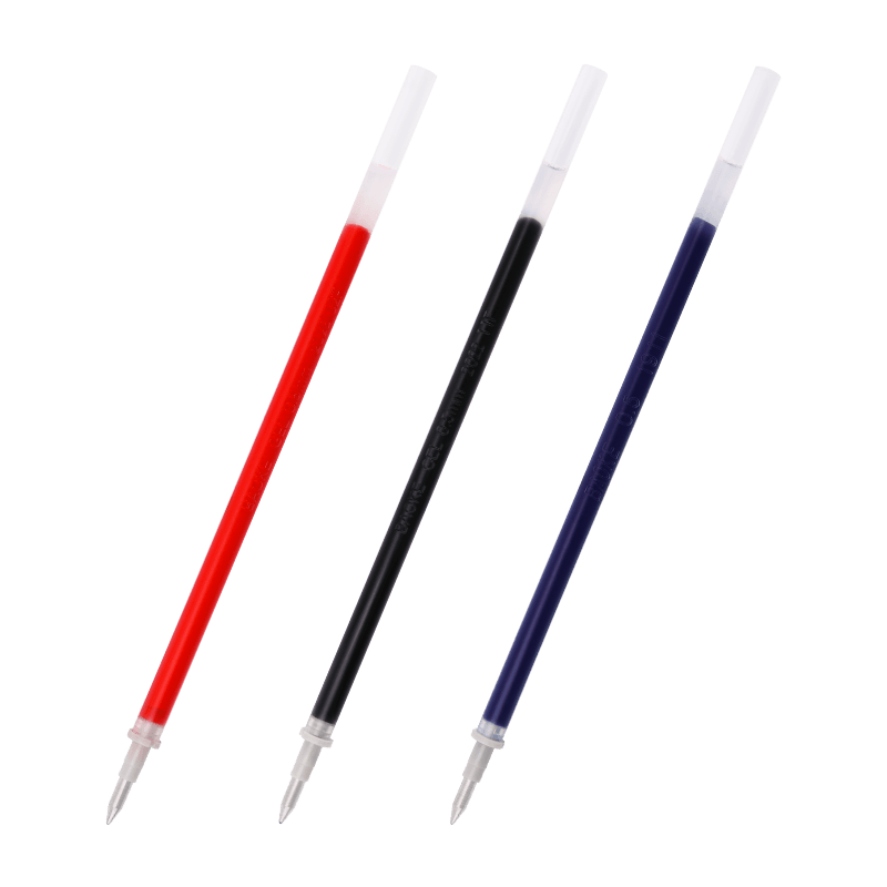 宝克中性笔芯PS106E通用水性替芯子弹头红蓝签字笔芯0.5mm黑色笔心盒装20支学生文具用品日常书写备用
