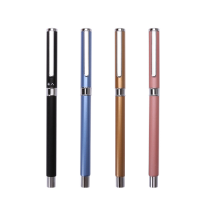 依人定制笔刻字金属笔杆中性笔高颜值黑色碳素水笔高档签单签约商务办公学生专用重手感礼物奖品私人订制logo