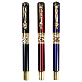 烂笔头2027龙头签字笔金属杆免费刻字笔黑色水笔商务办公中性笔宝珠笔礼盒装螺旋式走珠笔男女生日礼物定制