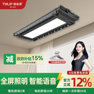 郁金香电动晾衣架阳台升降智能晾衣机家用语音烘干风干消毒晒衣机