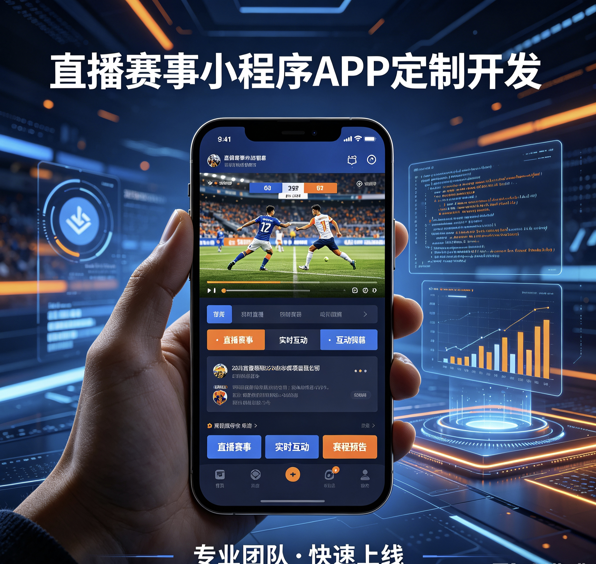 直播赛事小程序app网站开发定制球赛篮球足球赛事系统定制软件