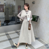 2C221-F253-P205K328【已出货】杏色三件套，女装短外套，2C221