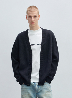 CHINISM丨开衫毛衣男冬季美式宽松慵懒风男士针织衫上衣休闲外套