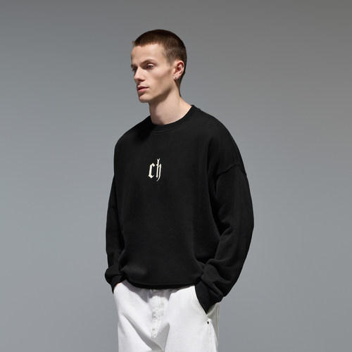 CHINISM赤尘字母印花圆领卫衣