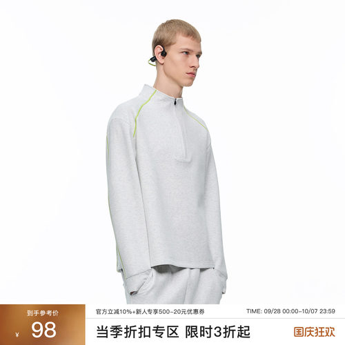 CHINISM莫代尔半拉链男士卫衣