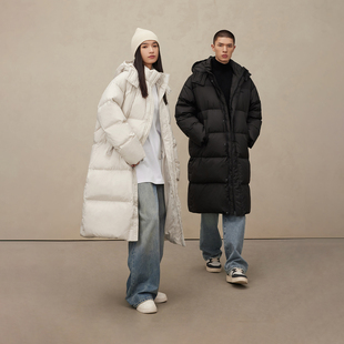 情侣保暖加厚男士 CHINISM 新款 羽绒服男冬季 连帽外套 鸭绒长款