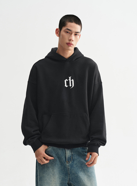 CHINISM丨CH连帽卫衣男冬季新款美式男士外套情侣帽衫男生上衣