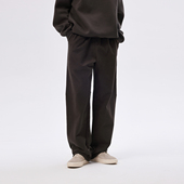 加绒加厚男生直筒休闲裤 男冬季 重磅纯棉拉毛弯刀卫裤 CHINISM