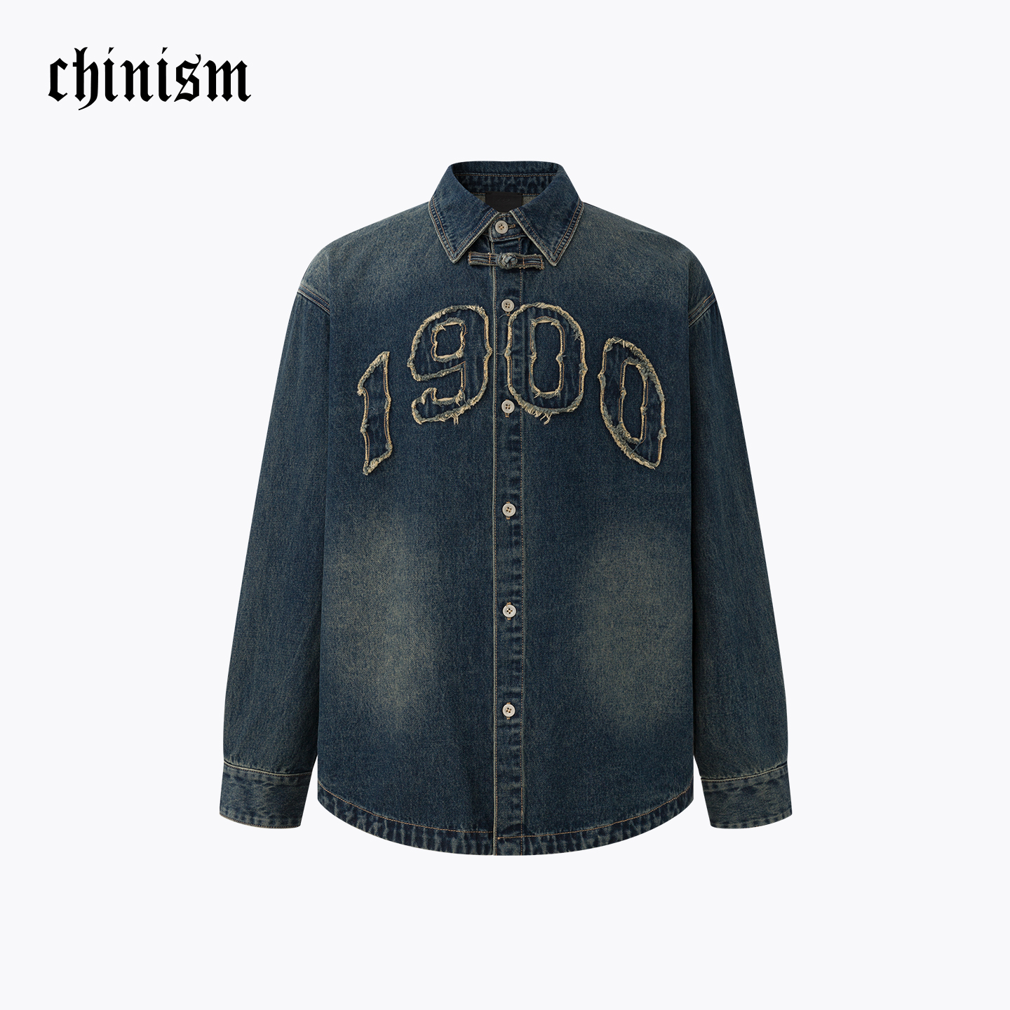 CHINISM赤尘 ×《唐探1900》联名系列 水洗牛仔衬衫男2025秋季
