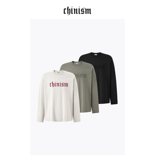 CXHB33I5045 T恤男 CHINISM 索罗娜凉感重磅245G透气落肩刺绣长袖