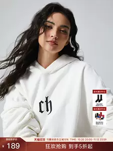 เสื้อสเวตเตอร์มีฮู้ดสีขาว น้ำหนักเบา คลาสสิก สำหรับผู้ชาย Chinism Ch แบบคู่รัก ทรงหลวม ใส่ในฤดูใบไม้ร่วง