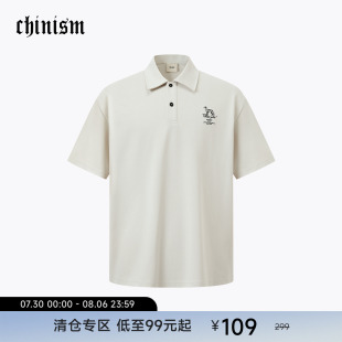 凉感 斑点狗刺绣短袖 CHINISM赤尘 速干上衣 polo衫 男2025夏季
