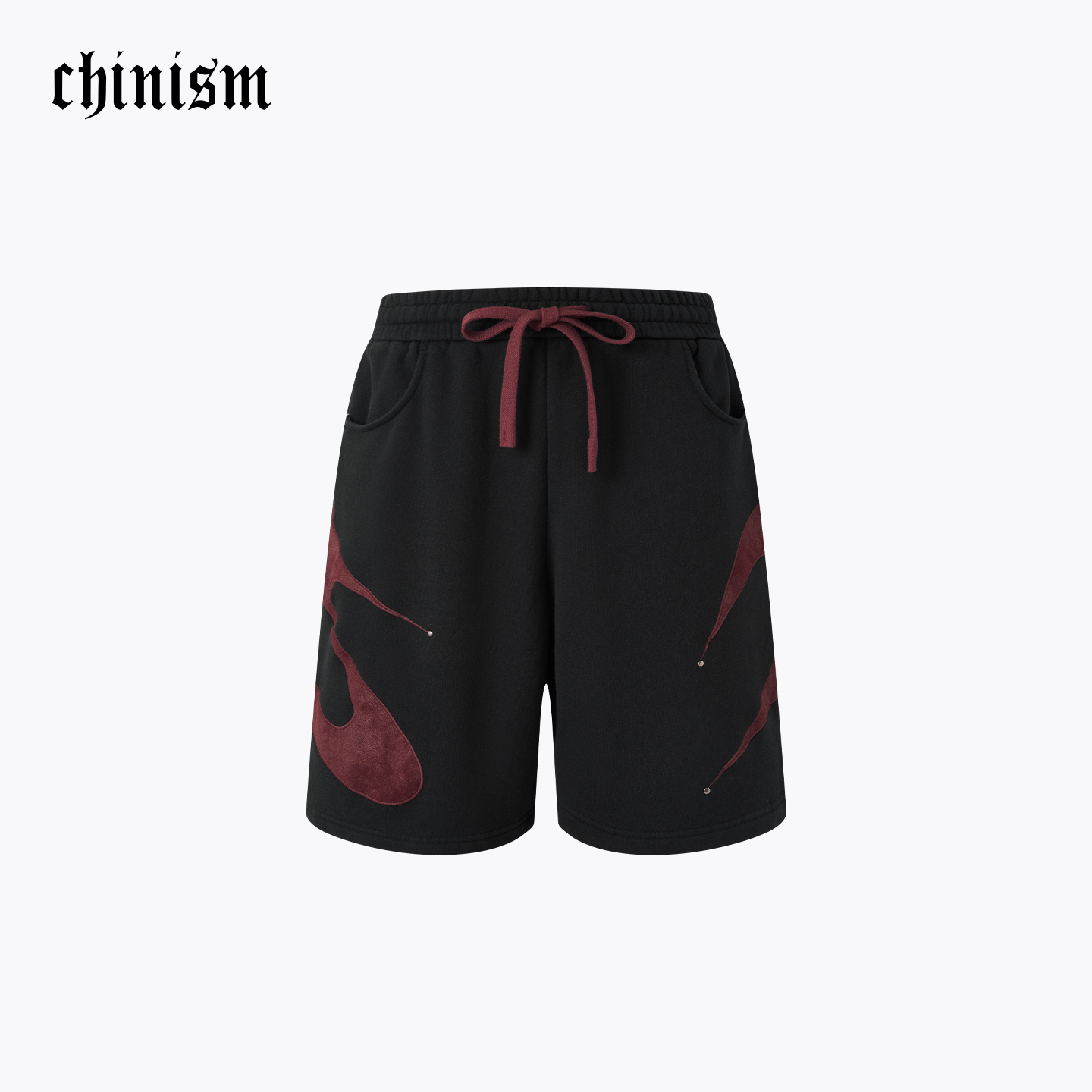 CHINISM赤尘酵洗刺绣休闲短裤男