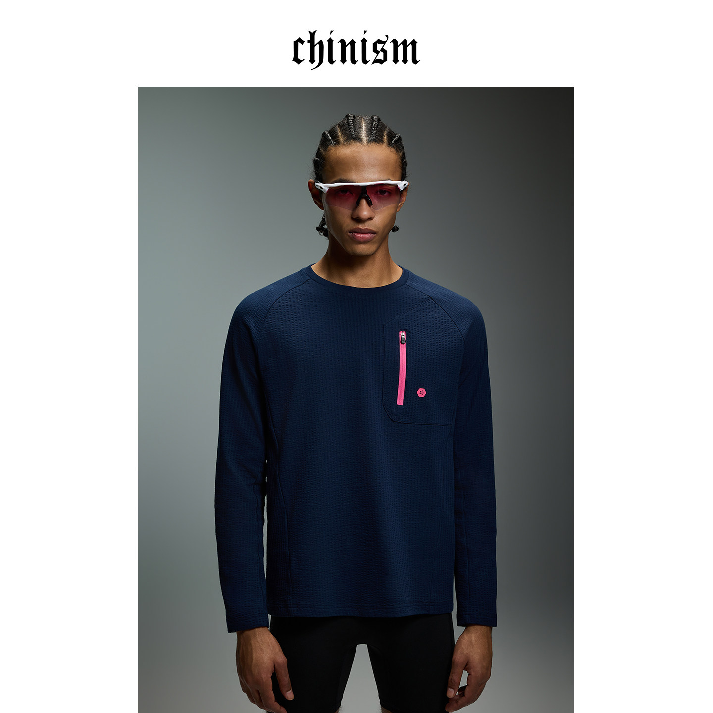 CHINISM丨华夫格亲肤针织运动长袖T恤2026春季男士户外休闲上衣,男装,T恤,淘宝优惠券,粉丝福利购,淘宝优惠卷