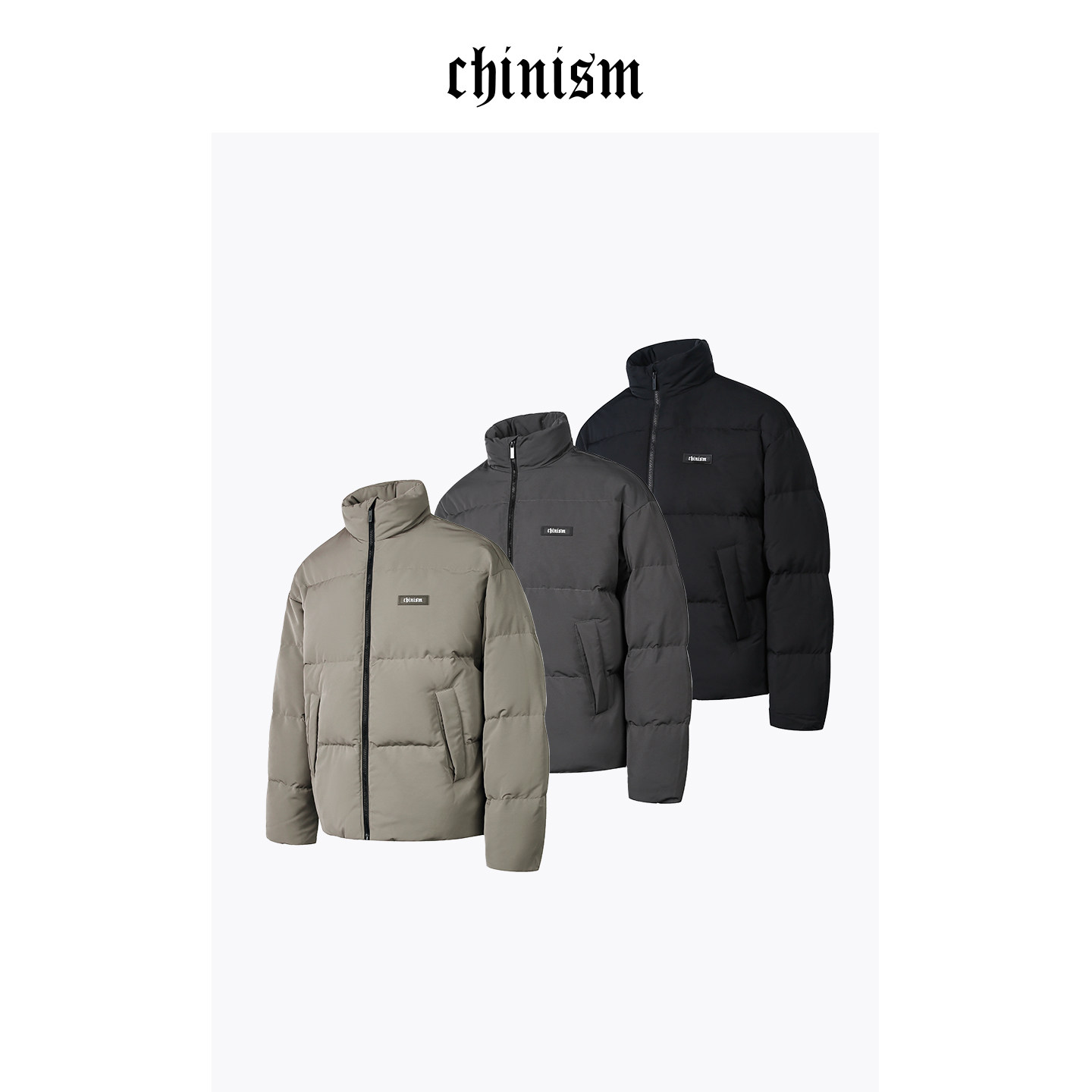 CHINISM丨鸭绒纯色短款羽绒服男冬季美式潮牌简约加厚保暖外套,男装,羽绒服,淘宝优惠券,粉丝福利购,淘宝优惠卷