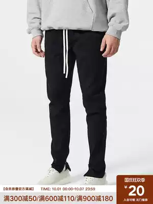 CHINISM 2021SS CH solid color basic casual pants men's loose Tide brand simple Joker straight trousers