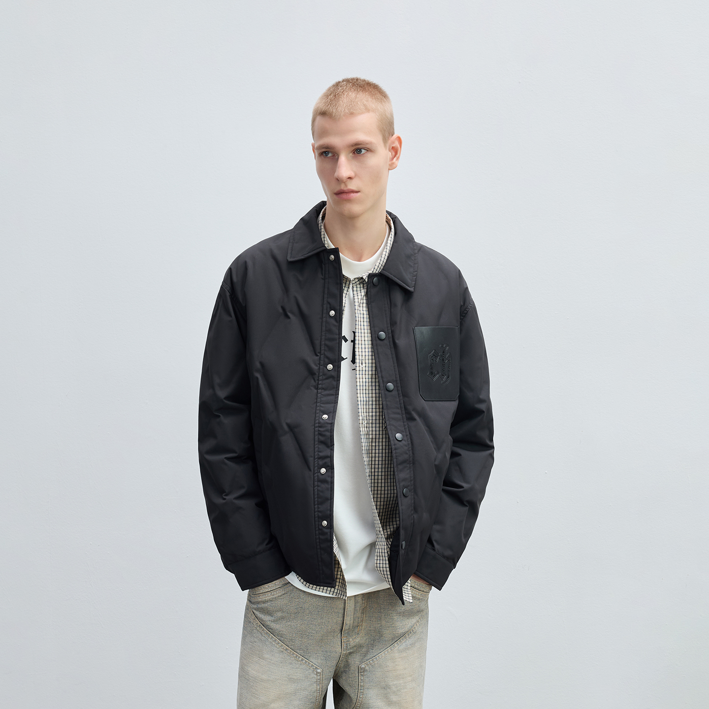 CHINISM赤尘 三防合体版衬衫式羽绒服男秋冬季新款翻领通勤外套