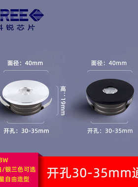 超薄迷你小射灯led嵌入式3公分35mm满天星1w3w酒柜展柜聚光牛眼灯