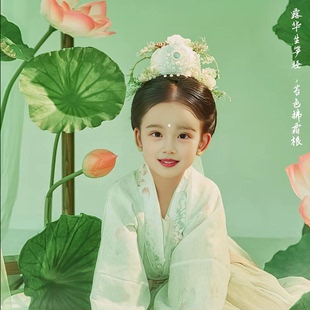 汉服配饰发冠仙气宋制3D打印头饰簪花头冠古风写真墨雨云间发饰女