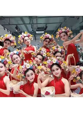 簪花入梦舞蹈儿童发饰2025新款