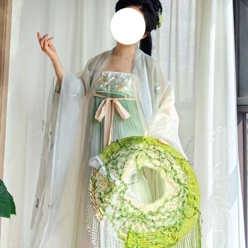 杨柳意古风汉服斗笠帏帽道具