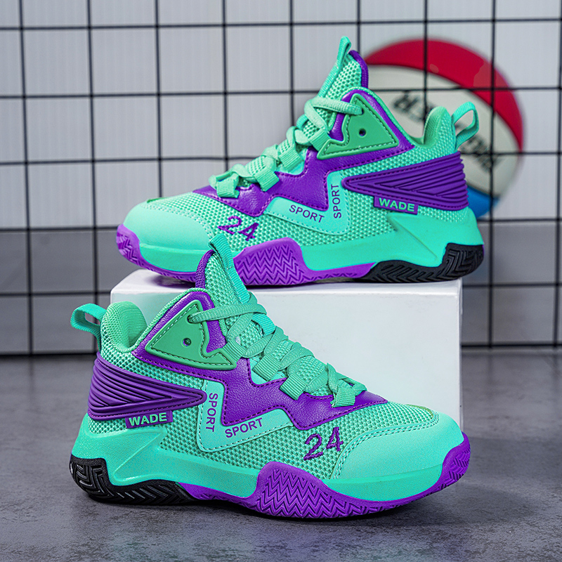 ABC IM男童高帮篮球鞋四季新款儿童跑步鞋减震中大童运动鞋小学生